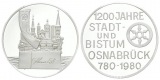 Osnabrück Bistum Medaille 1980 PP; Feinsilber 999, 24 g, Ø 4...