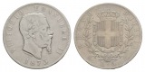 Italien, Vittorio Emanuele II. 5 Lire 1873