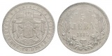 Bulgarien Alexander I, 5 Leva 1885