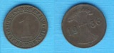 Weimarer Republik 1 Reichspfennig 1936 D