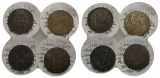 Altdeutschland, 4 Kleinmünzen, Nachahmung 1/24 Taler 1782