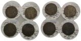 Altdeutschland, 4 Kleinmünzen, Nachahmung 1/24 Taler 1782