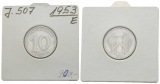 DDR, 10 Pfennig 1953 E, Jaeger 507
