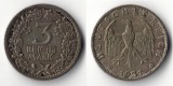 BRD, Weimarer Republik 3 Reichsmark  1931 D    FM-Frankfurt   ...