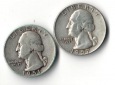 USA 2x Quarter Dollar  1951/1957 D  Washington  FM-Frankfurt F...