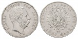 Linnartz KAISERREICH Sachsen Albert 5 Mark 1876 E ss