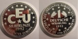 BRD  ECU-Vereintes Europa   Deutsche Silberunze   FM-Frankfurt...