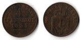 Brandenburg-Preusse   4 Pfennig   1853 A    Friedrich Wilhelm ...