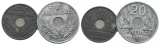 Frankreich, 2 Kleinmünzen (1941/1943)
