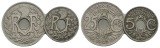 Frankreich, 2 Kleinmünzen (1932/1920)
