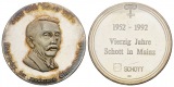 Medaille, 1952-1992 40 Jahre Schott in Mainz; AG 999; 19,55 g,...