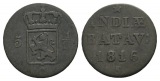 Niederlande Indien Kupfermünze - Indisch Batavia; 1/16 Stüve...