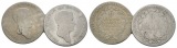 Preußen, 2 Kleinmünzen (1/6 Taler 1814)