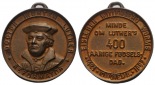 Martin Luther, 1883, Eisenguss bronziert; 107,08 g, Ø 62 mm
