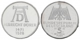 BRD, 5 Mark 1971 D; Albrecht Dürer, PP, eingeschweißt