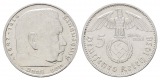 III. Reich 5 Reichsmark 1938 A Hindenburg