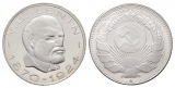 Linnartz Russland Lenin AE-Medaille versilbert o.J. (1970) a.s...