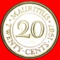 + PORTRÄT (1987-2016): MAURITIUS ★ 20 CENTS 1987 VZGL STEMP...