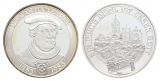 Deutschland, Martin Luther; Silbermedaille (1000)1983; 14,98g,...