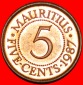 + PORTRÄT (1987-2016): MAURITIUS ★ 5 CENTS 1987 uSTG STEMPE...