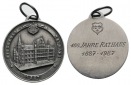 Wiesbaden; Rathaus, tragbare Silbermedaille 1987; 19,76 g, Ø ...