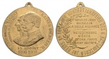 Nassau; vergoldete Bronzemedaille 1909 trabar; 24,61 g, Ø 38 mm