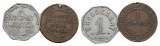 Marken; 2 Kleinmünzen (1880/1817)