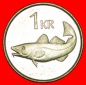 + GROSSBRITANNIEN FISCH (1989-2011): ISLAND ★ 1 KRONA 1991 V...