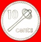 + WAFFE (1969-1985): FIJI ★ 10 CENTS 1969 FLACHES DESIGN! OH...