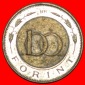 + BIMETALLISCH TYP (1996-2011): UNGARN ★ 100 FORINT 1998! OH...