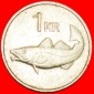 + GROSSBRITANNIEN FISCH (1981-1987): ISLAND ★ 1 KRONA 1981! ...