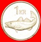 + GROSSBRITANNIEN FISCH (1981-1987): ISLAND ★ 1 KRONA 1987! ...