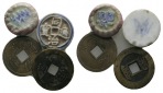 Asien; vier Kleinmünzen