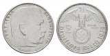 III. Reich 2 Reichsmark 1939 A Hindenburg ss-vz