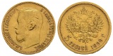 3,87 g Feingold. Zar Nikolaus II. (1894 - 1917)