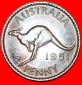 + GROSSBRITANNIEN: AUSTRALIEN ★ PENNY 1951PL! KÄNGURU LINKS...