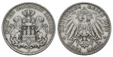 Linnartz KAISERREICH Hamburg 3 Mark 1908 J ss-