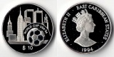 Ostkaribische Staaten  10 Dollar   1994   WM Fußball 1994  FM...