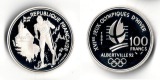 Frankreich  100 Francs  1991  Olympische Winterspiele 1992   F...