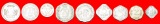 + SET 9 MÜNZEN: INDIEN ★ 1-2-3-5-10-20-25-50 PAISE  - 1 RUP...