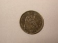 D01 USA 1 Dime 1890 in ss/ss+  Orginalbilder