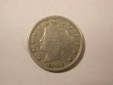 D01 USA 5 Cent 1902 in f.ss   Orginalbilder