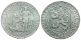 Tschechoslowakei; 100 Kronen 1948; Silber