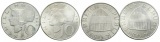 Österreich; 10 Schilling 1958/1973; 2 Silbermünzen