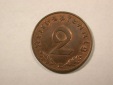 D03  3.Reich  2 Pfennig 1940 E in f.st !! Erhaltung !!  Orgina...