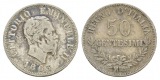 Italien; 50 Centesimi 1863