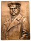 Linnartz Hindenburg Einseitige-Bronzeplakete 1915 Vorwärts mi...