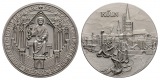 Linnartz Köln-Stadt Silbermedaille o.J.Siegel//Stadtansicht, ...