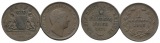 Altdeutschland, 2 Kleinmünzen 1871/1845