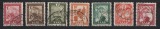 Saarland 1949 Lot 1 Mi. 274-275/278-282 gebr. gestempelt Mi. 9...